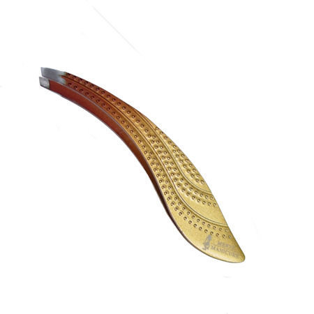 Пинцет Mertz диагональный изогнутый со стразами A181