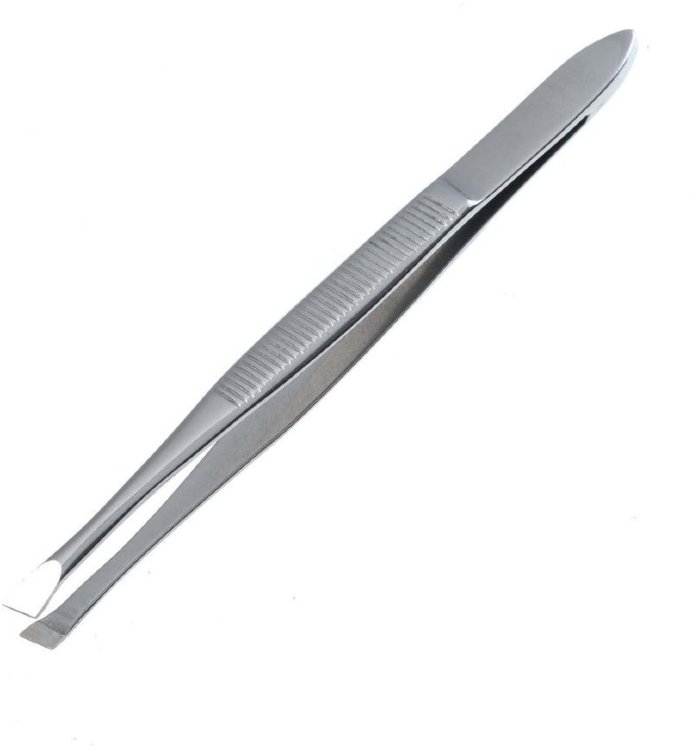 Пинцет для бровей скошенный Zinger B-158-S, Classic, ручная заточка