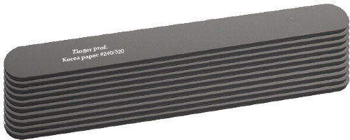Zinger prof пилка 80/80 грит, чёрные, 10 шт.