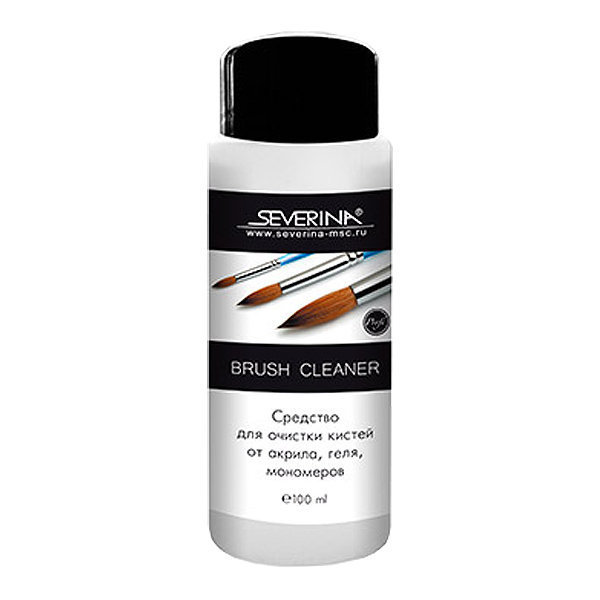 Severina, Средство для очистки кистей от акрила, геля, мономеров, Brush Cleaner, 100 мл.