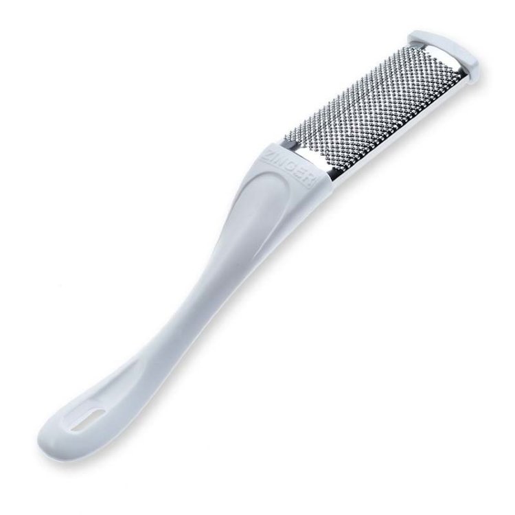 Терка педикюрная металлическая Zinger RB-07 White BG с изгибом