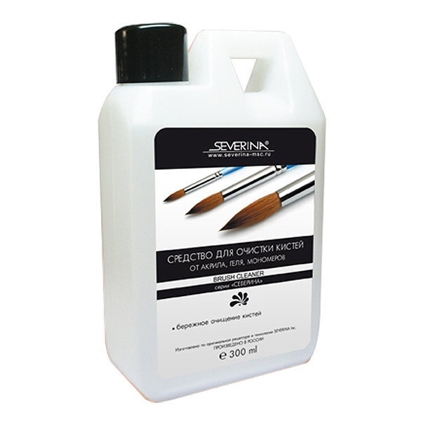 Severina, Средство для очистки кистей от акрила, геля, мономеров, Brush Cleaner, 300 мл.