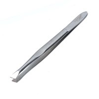 Пинцет Zinger B-166-D(FD)-SH скошенный, с выемкой для пальцев, с ручной заточкой