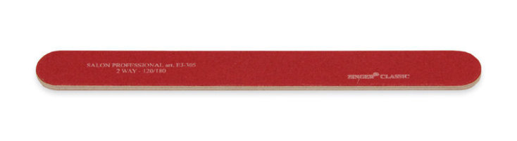 Пилка Zinger EJ-305, 120-180, малиновая с блестками