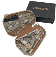 Маникюрный набор Zinger 7103, 6 предметов, медицинская сталь, серебристый/ключи