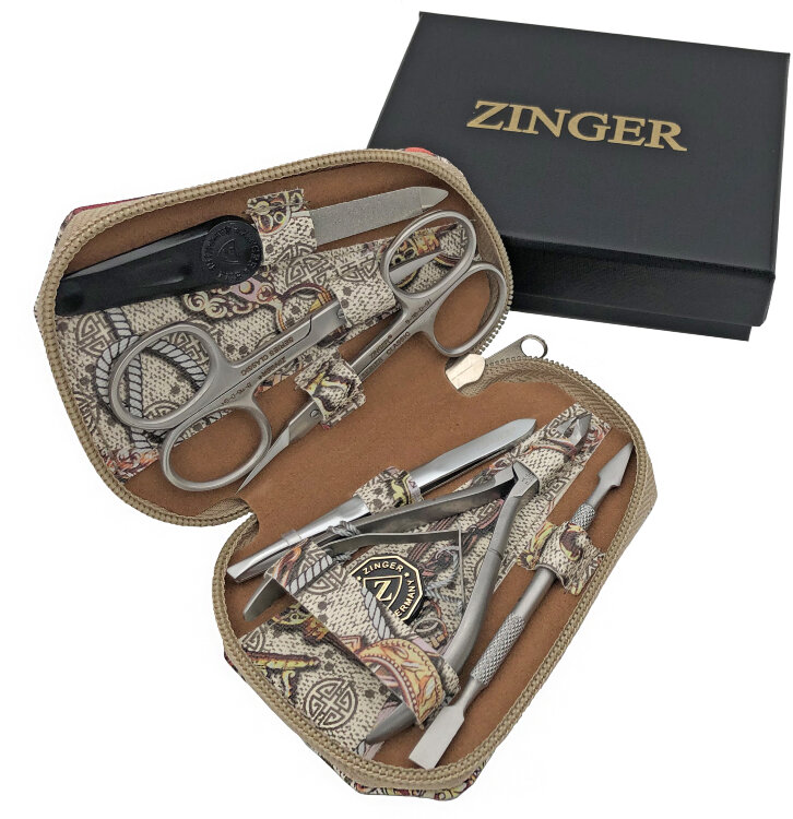 Маникюрный набор Zinger 7103, 6 предметов, медицинская сталь, серебристый/ключи Маникюрный набор Zinger 7103, 6 предметов, медицинская сталь, серебристый/ключи