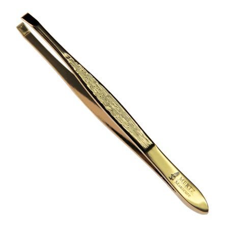 Пинцет Mertz скошенный с декором A214G