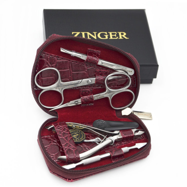 Маникюрный набор Zinger 7103 S, на молнии, 6 предметов
