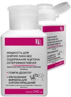 De Lakrua, Жидкость для снятия лака без ацетона Суперэффективная, 240 мл.