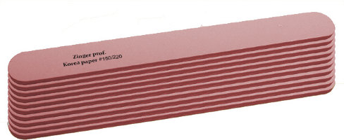 Zinger prof пилка 150/220 грит, розовые, 10 шт.