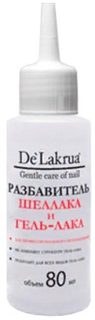De Lakrua, Универсальный разбавитель для Шеллака и Гель-лака, 80 мл.